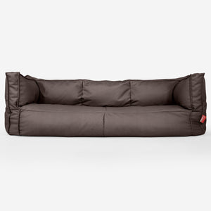Albert 3-seter Saccosekk Sofa - Vegansk Skinn Sjokolade