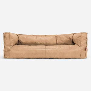 Albert 3-seter Saccosekk Sofa - Vintage Skinn Honning Brun