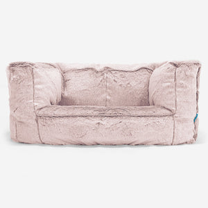 Albert Barnesofa-saccosekk 2-6 år - Kanin-fuskepels Støvete Rosa