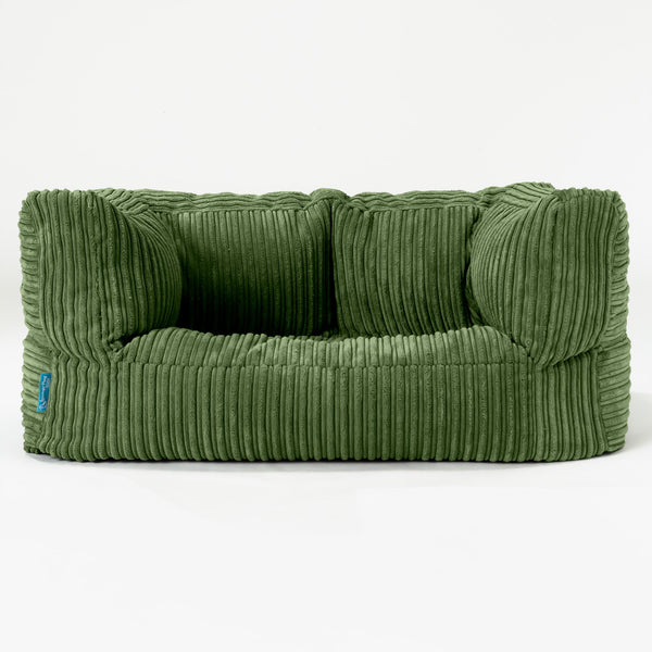Albert Barnesofa-saccosekk 2-6 år - Kordfløyel Skoggrønn 01