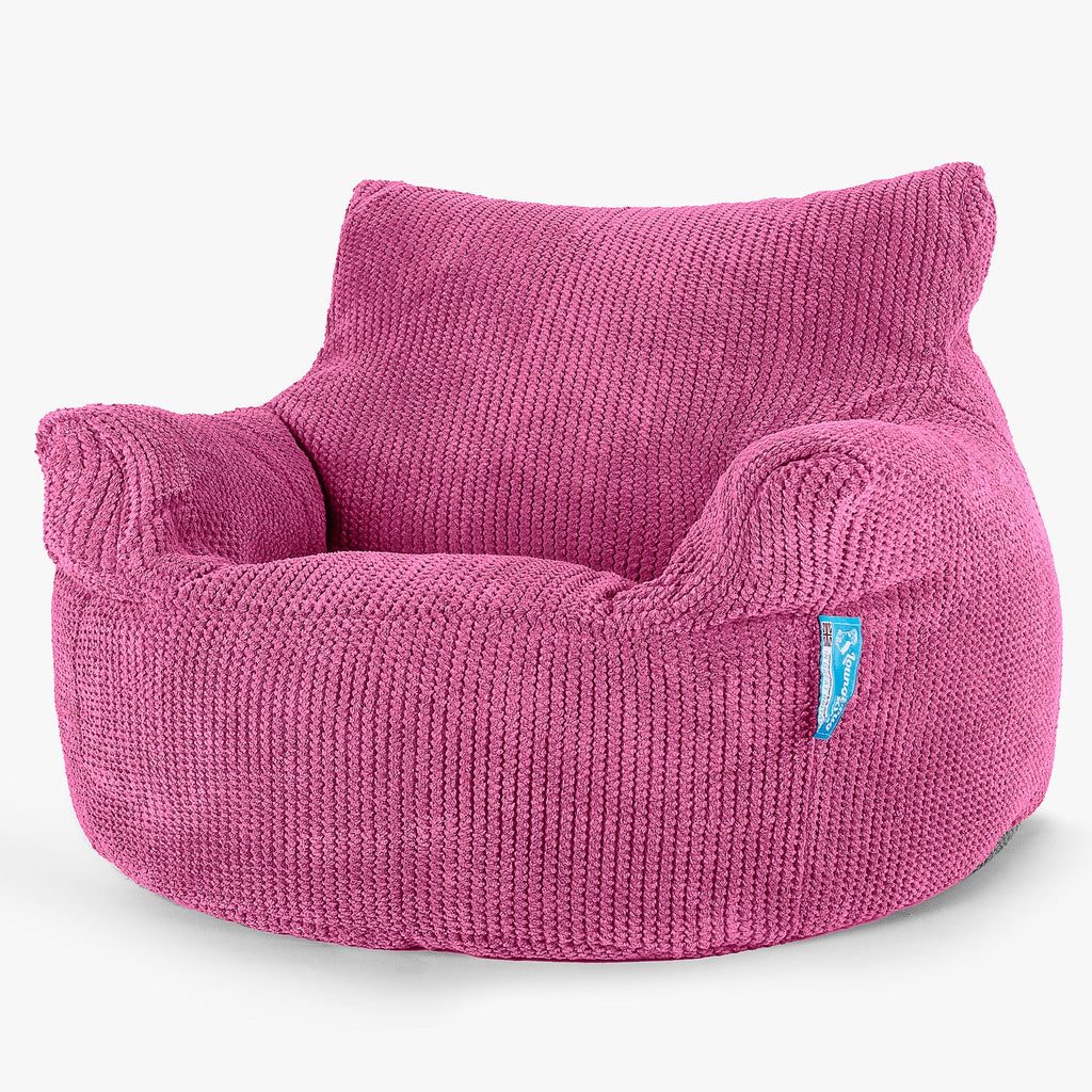 Barnestol Saccosekk 3-8 år - Pom-pom Rosa 01