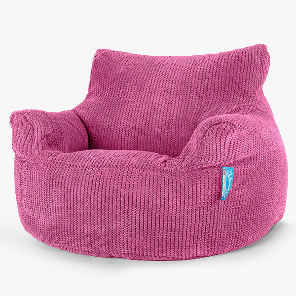 Barnestol Saccosekk 3-8 år - Pom-pom Rosa 01