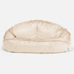 Bubble Sofa-saccosekk for Barn 2-6 år - Kanin-fuskepels Hvit