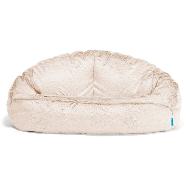 Bubble Sofa-saccosekk for Barn 2-6 år - Kanin-fuskepels Hvit 01
