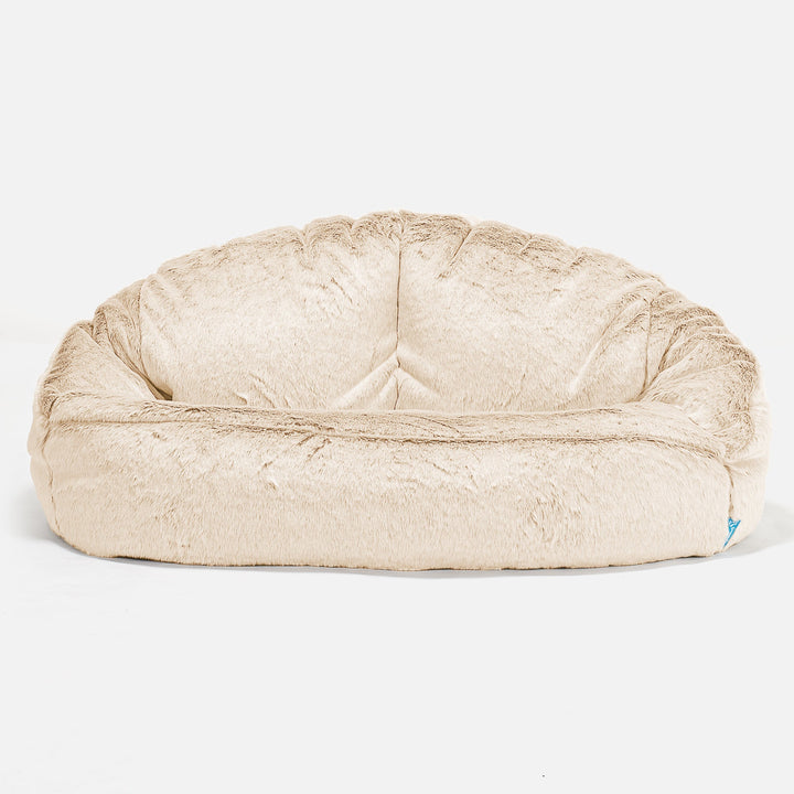 Bubble Sofa-saccosekk for Barn 2-6 år - Kanin-fuskepels Hvit 01