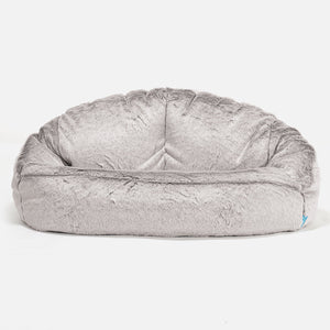 Bubble Sofa-saccosekk for Barn 2-6 år - Kanin-fuskepels Lysegrå