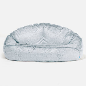 Bubble Sofa-saccosekk for Barn 2-6 år - Kanin-fuskepels Støvete Blå