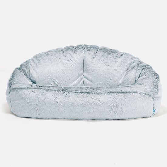 Bubble Sofa-saccosekk for Barn 2-6 år - Kanin-fuskepels Støvete Blå 01