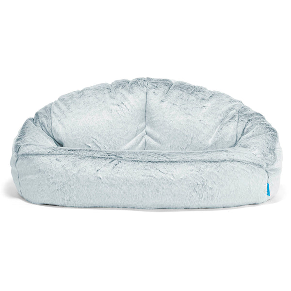 Bubble Sofa-saccosekk for Barn 2-6 år - Kanin-fuskepels Støvete Blå 01