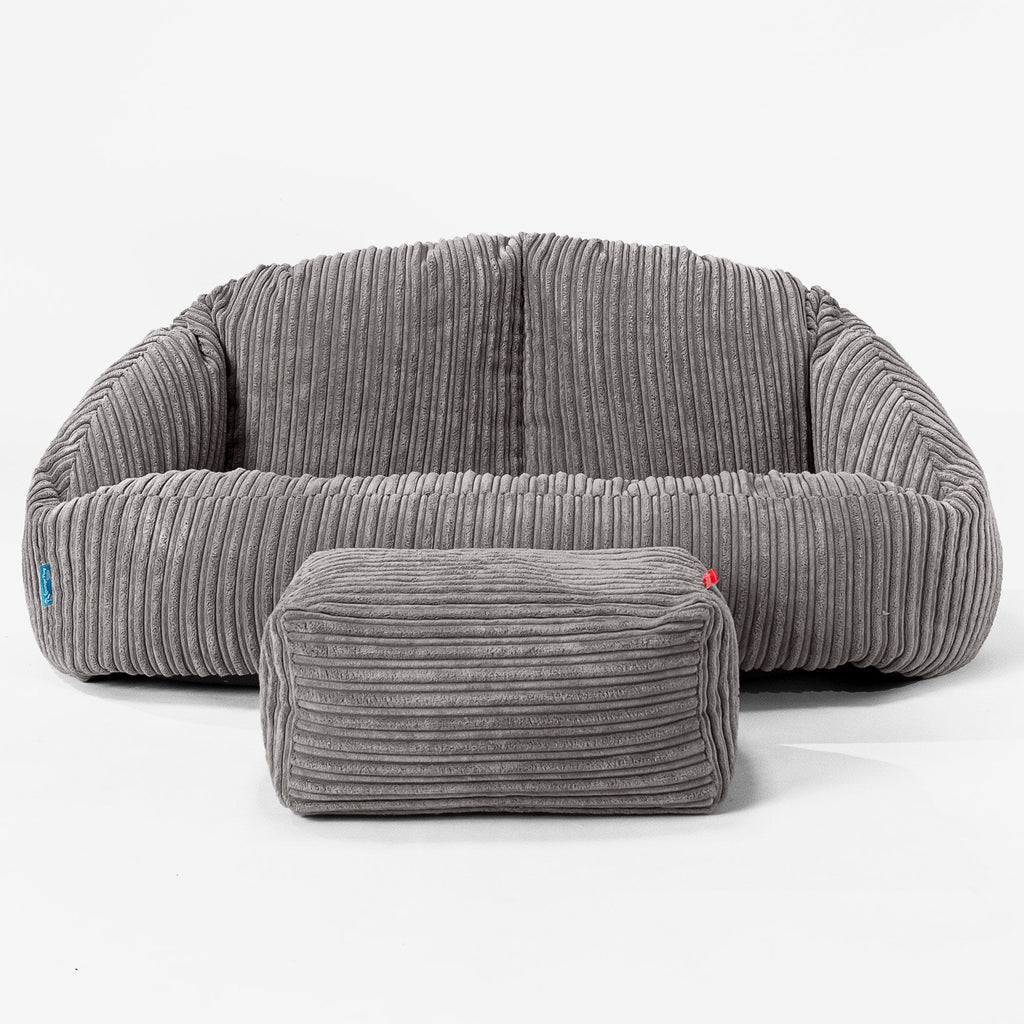 Bubble Sofa-saccosekk for Barn 2-6 år - Klassisk Cord Grafitt 02