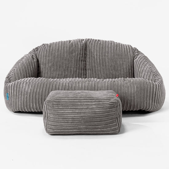 Bubble Sofa-saccosekk for Barn 2-6 år - Kordfløyel Grafitt 02