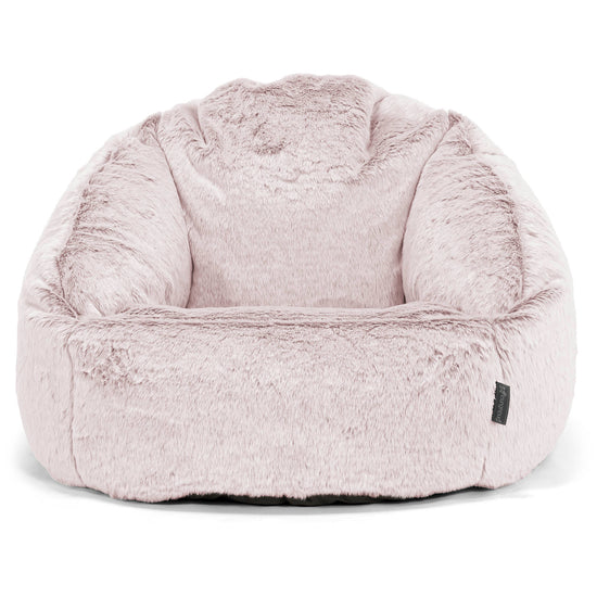 Bubble Saccosekk-stol - Kanin-fuskepels Støvete Rosa 01