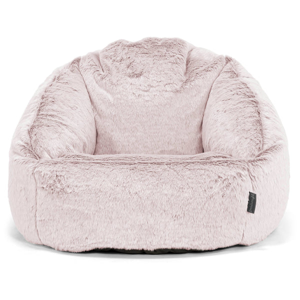 Bubble Saccosekk-stol - Kanin-fuskepels Støvete Rosa 01