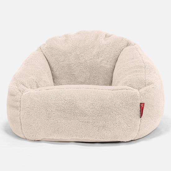 Bubble Saccosekk-stol - Teddy-fuskepels Krem 01