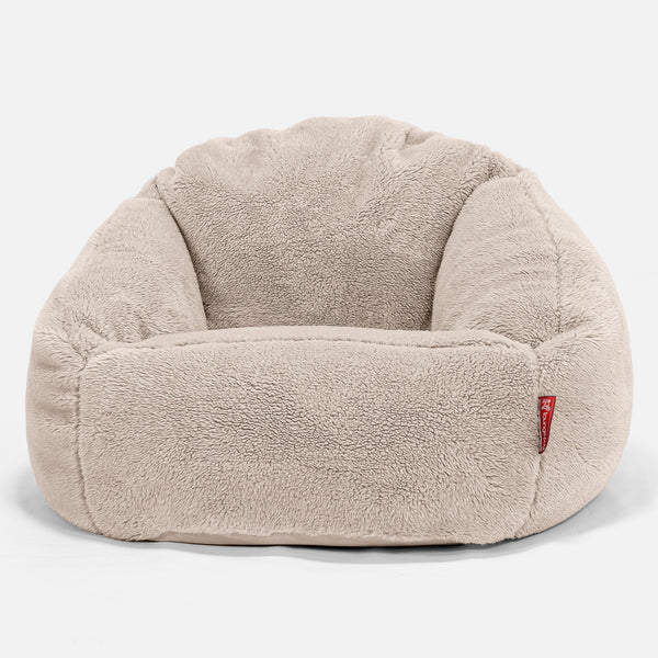 Bubble Saccosekk-stol - Teddy-fuskepels Mink 01