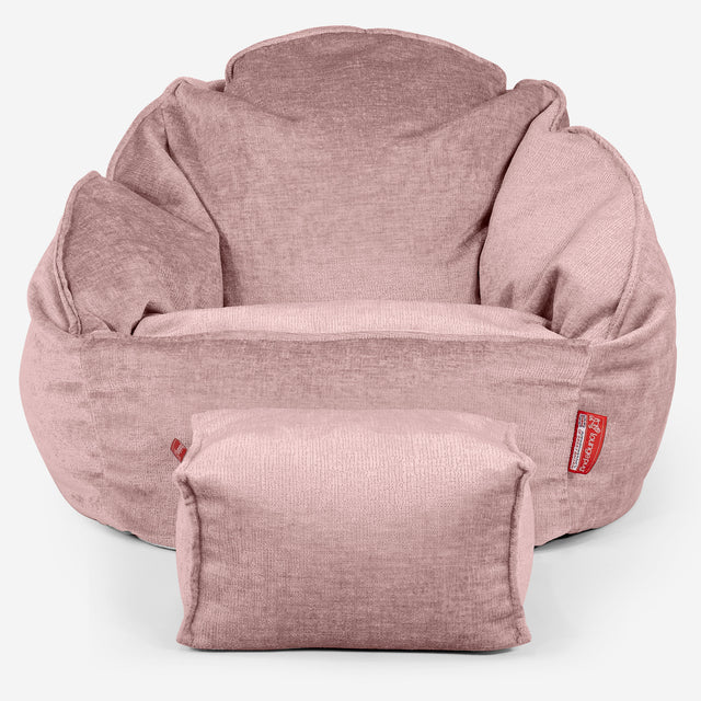 Bubble Saccosekk-stol - Chenille Rosa 02