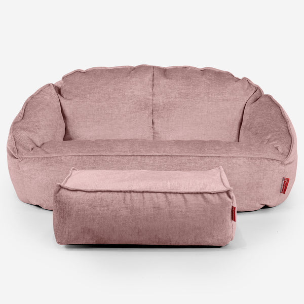 Bubble Sofa-saccosekk - Chenille Rosa 01
