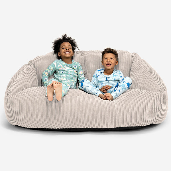 Bubble Stor Sofa-saccosekk for Barn 2-14 år - Klassisk Cord Elfenben 01
