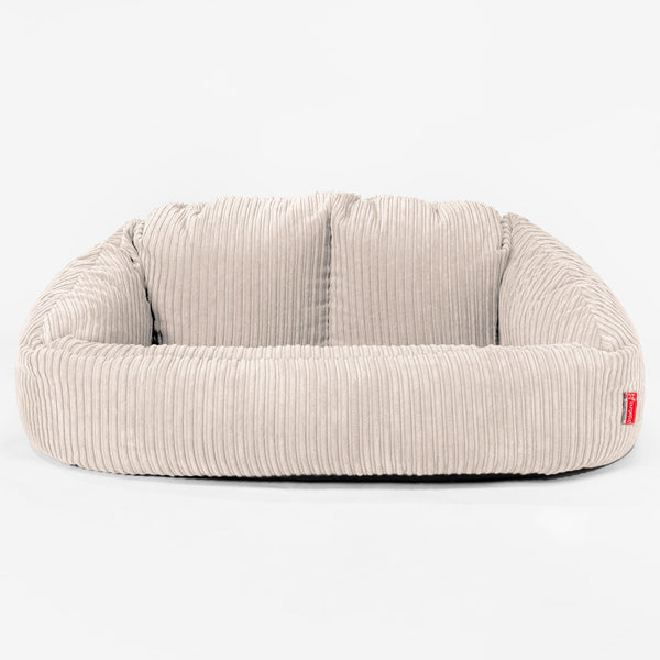 Bubble Stor Sofa-saccosekk for Barn 3-14 år - Kordfløyel Elfenben 01