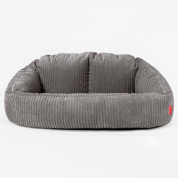 Bubble Stor Sofa-saccosekk for Barn 3-14 år - Kordfløyel Grafitt 01