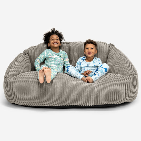 Bubble Stor Sofa-saccosekk for Barn 3-14 år - Kordfløyel Mink 01