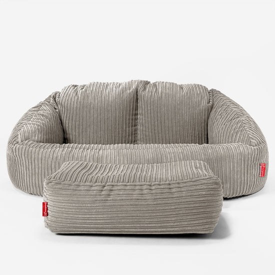 Bubble Stor Sofa-saccosekk for Barn 3-14 år - Kordfløyel Mink 02
