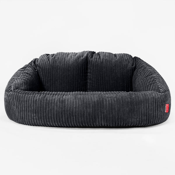 Bubble Stor Sofa-saccosekk for Barn 3-14 år - Kordfløyel Svart 01