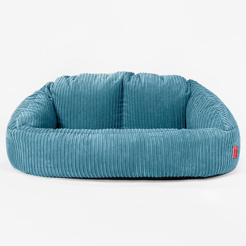 Bubble Stor Sofa-saccosekk for Barn 2-14 år - Klassisk Cord Turkis 03