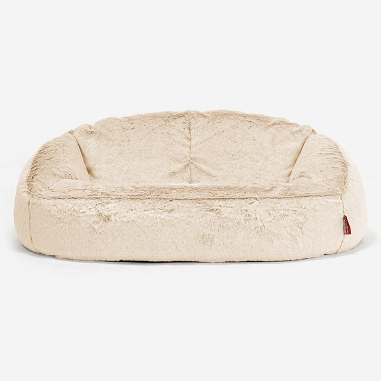 Bubble Sofa-saccosekk - Kanin-fuskepels Hvit 01