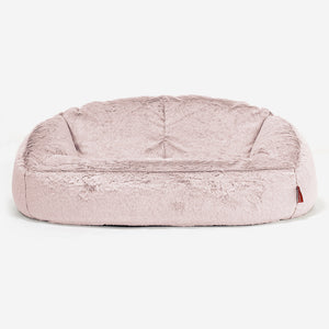 Bubble Sofa-saccosekk - Kanin-fuskepels Støvete Rosa