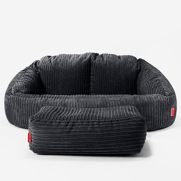 Bubble Sofa-saccosekk - Kordfløyel Svart 01