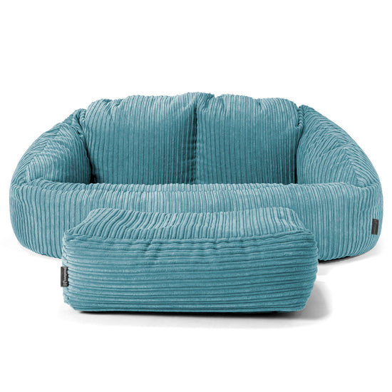 Bubble Sofa-saccosekk - Kordfløyel Turkis 02