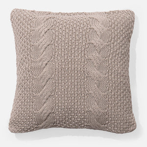 Putetrekk 47 x 47cm - Strikket Cable Krem