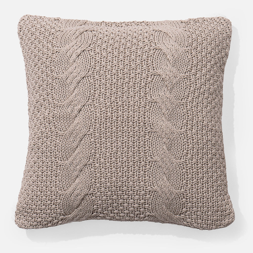 Putetrekk 47 x 47cm - 100% Bomull Cable Krem 01