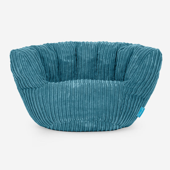 Charles Vintish Saccosekk for Barn 2-6 år - Kordfløyel Turkis 01