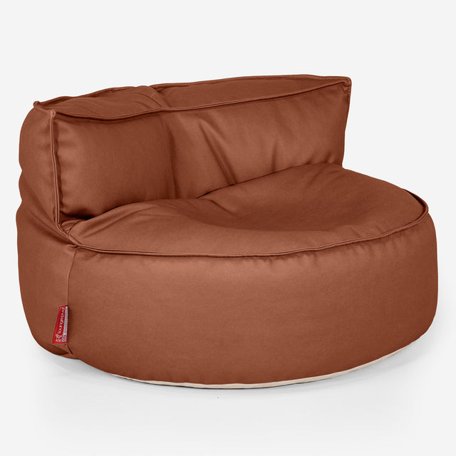 Chloe Saccosekk Sofa - Vegansk Skinn Kastanjebrun 01