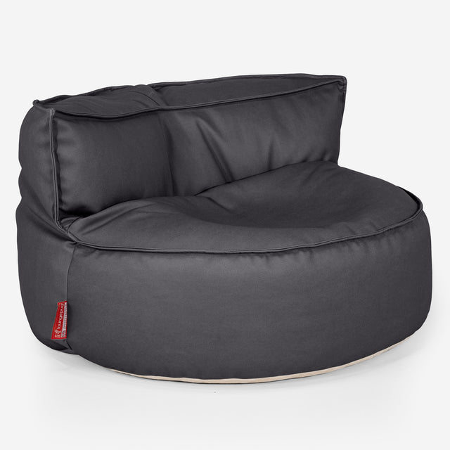 Chloe Saccosekk Sofa - Vegansk Skinn Svart 01