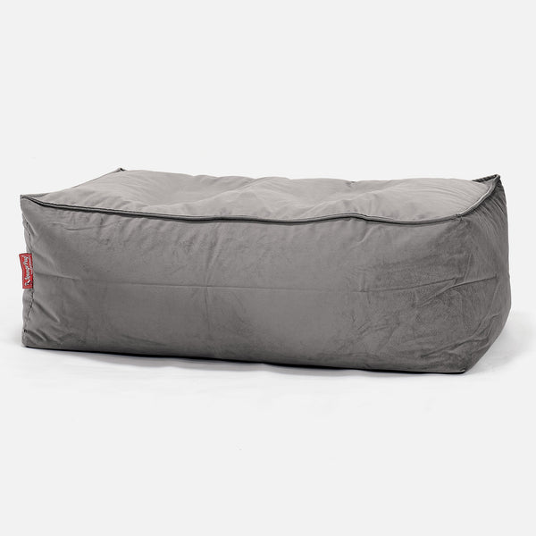 CloudSac 100 Memory Foam Fotskammel - Fløyel Sølv