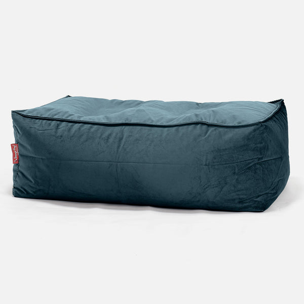 CloudSac 100 Memory Foam Fotskammel - Fløyel Mørketurkis