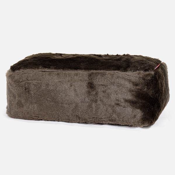 CloudSac 100 Memory Foam Fotskammel - Fuskepels Brun