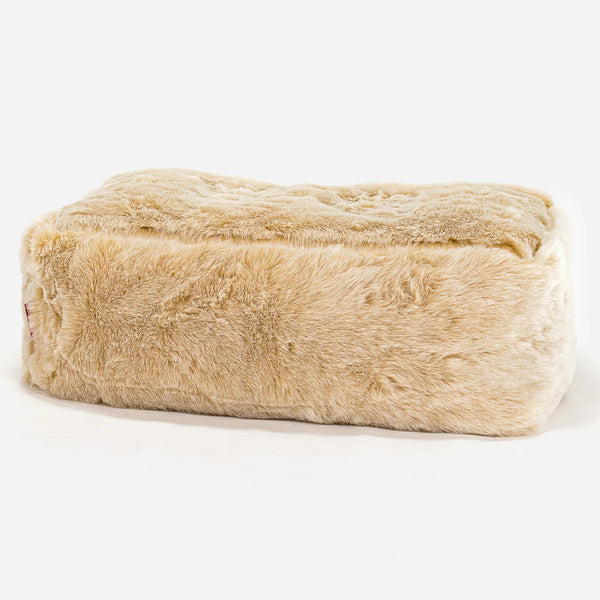 CloudSac 100 Memory Foam Fotskammel - Fuskepels Hvit
