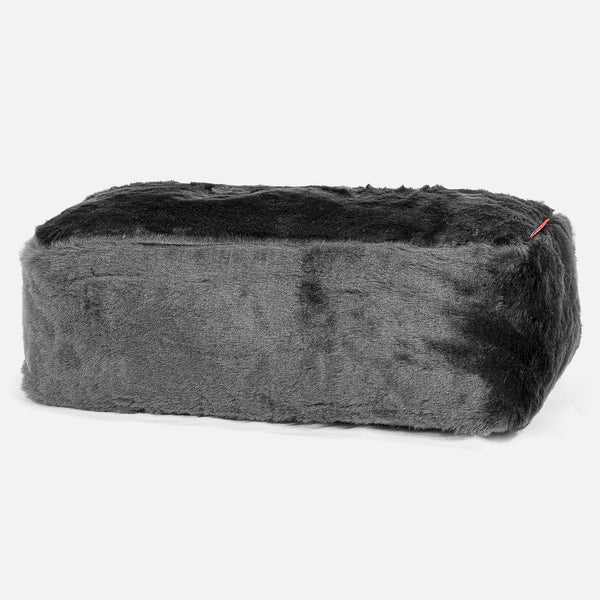 CloudSac 100 Memory Foam Fotskammel - Fuskepels Svart