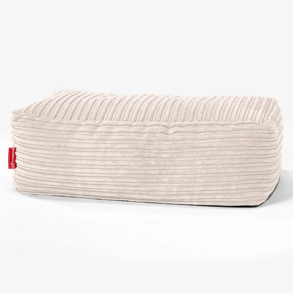 CloudSac 100 Memory Foam Fotskammel - Kordfløyel Elfenben 01