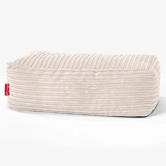 CloudSac 100 Memory Foam Fotskammel - Kordfløyel Elfenben 01
