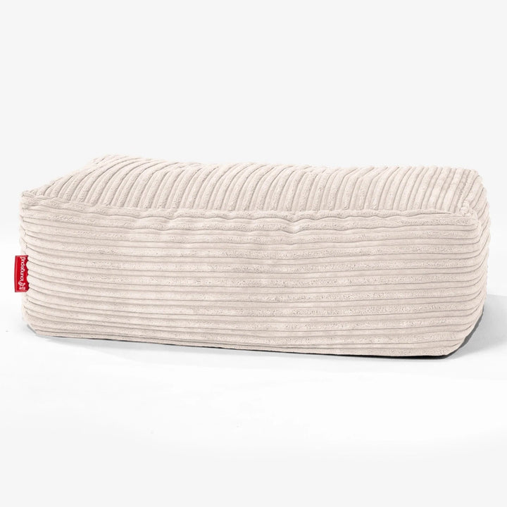 CloudSac 100 Memory Foam Fotskammel - Kordfløyel Elfenben 01