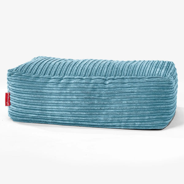CloudSac 100 Memory Foam Fotskammel - Kordfløyel Turkis 01
