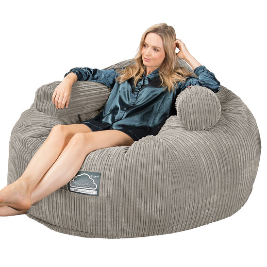 CloudSac 1010 XXL Gigant Memory Foam Saccosekk Sofa - Kordfløyel Mink 07
