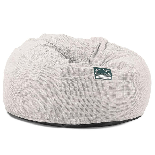 CloudSac 1010 XXL Gigant Memory Foam Saccosekk Sofa - Pom-pom Elfenben