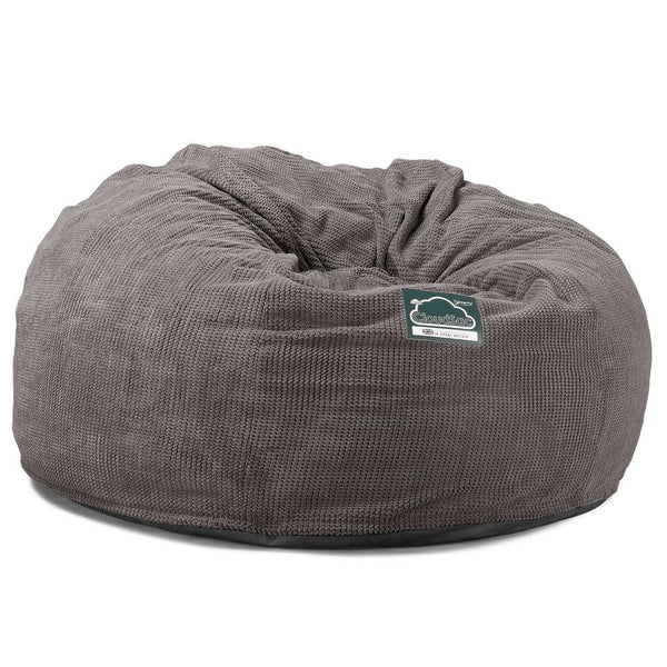 CloudSac 1010 XXL Gigant Memory Foam Saccosekk Sofa - Pom-pom Koksgrå