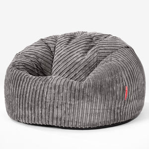 CloudSac 200 Barn Memory Foam Stor Sakkosekk 2-12 år - Kordfløyel Grafitt